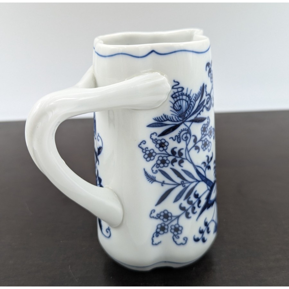 Vintage Blue Danube Blue Onion Jug Pitcher 5.5" Ribbon Banner Mark - Picture 7 of 11